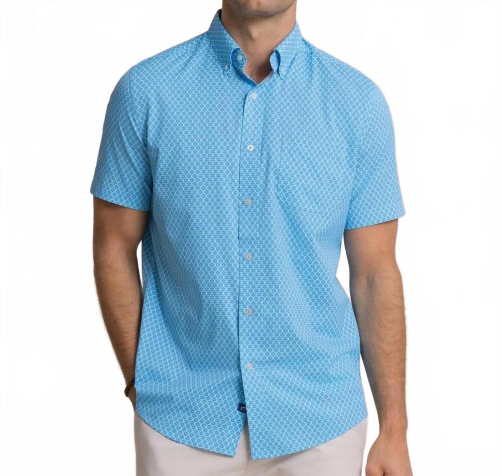 NEW SOUTHERN TIDE men's polo shirt in tropicalbreeze blue